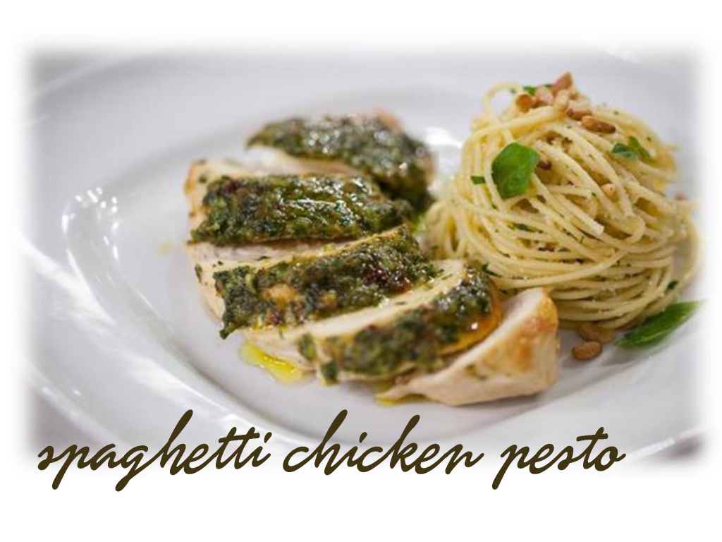 Spaghetti Chicken Pesto